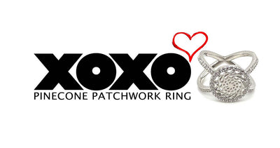 XOXO Pinecone Patchwork Ring