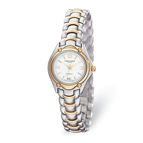 Ladies Charles Hubert Two-tone White Dial Watch  display picture 3