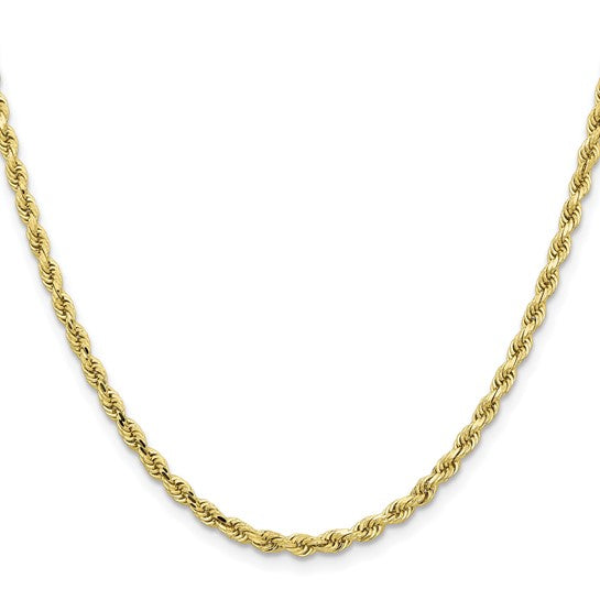 10k 3.25mm diamond cut rope chain