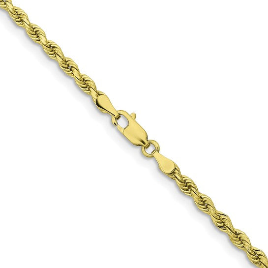 10k 3.25mm diamond cut rope chain