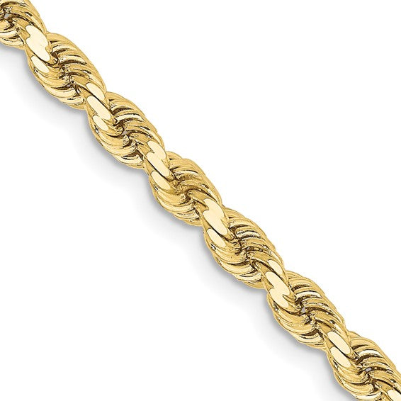 10k 3.25mm diamond cut rope chain