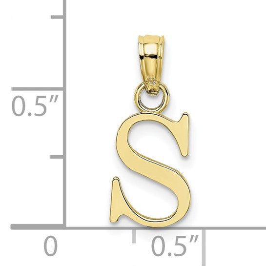 10K "S" Block Initial Charm