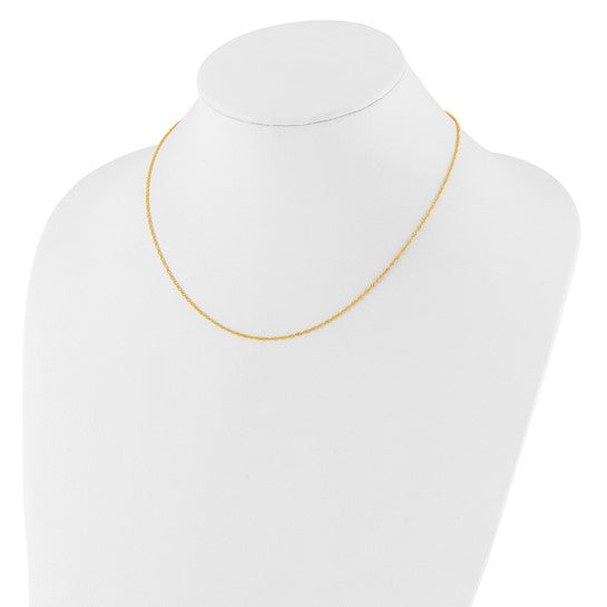 14K Leslie's 1.25mm Singapore 1in+1in Adjustable Chain