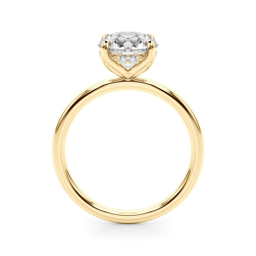 1 Carat Halo Engagement Ring Lab Grown