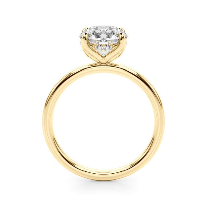 1 Carat Halo Engagement Ring Lab Grown