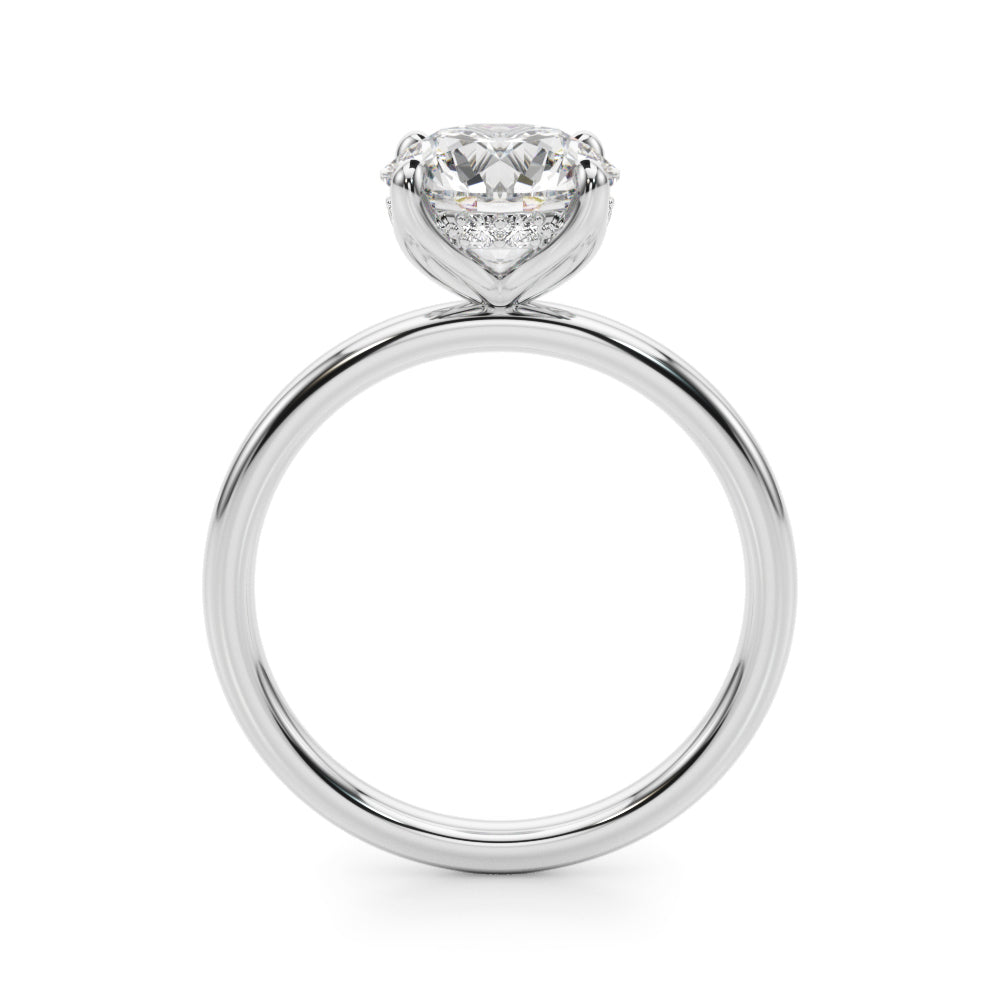 1 Carat Halo Engagement Ring Lab Grown