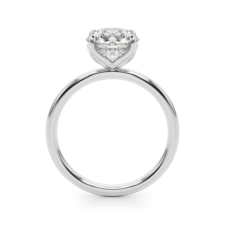 1 Carat Halo Engagement Ring Lab Grown