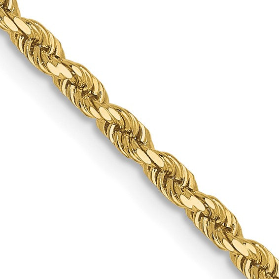 Leslie's 10K 2mm Diamond-Cut Rope Chain 16inch