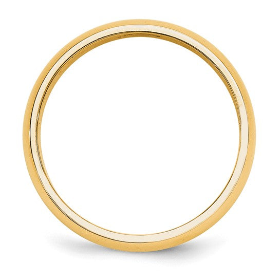 14k Yellow Gold 5mm Half-Round Wedding Band Size 10
