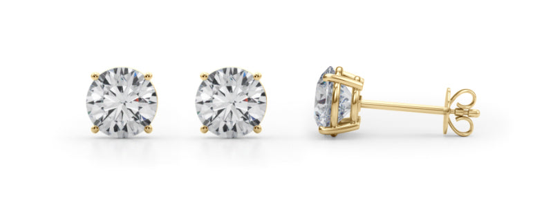 1 Pair Lab Grown Studs/Earrings 14k Gold