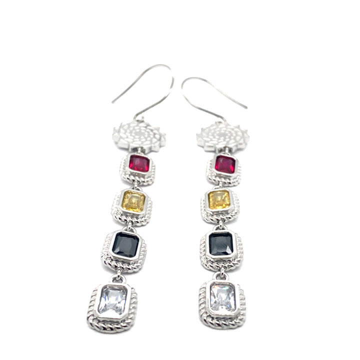 Pinecone Patchwork Tribal Earrings