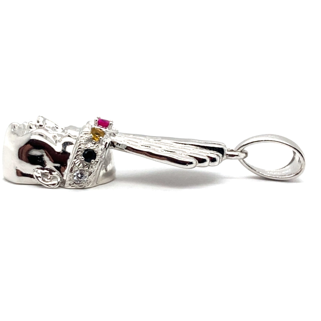 Lumbee Dancer Sterling Silver Charm w/Stones