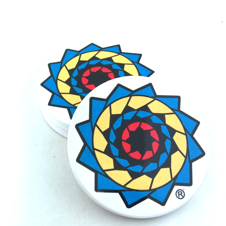 Pinecone Patchwork Ceramic Coasters 4 inch (set of 4)