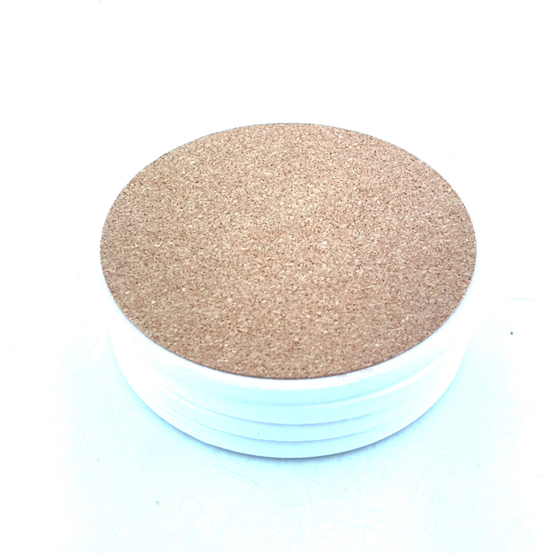 Pinecone Patchwork Ceramic Coasters 4 inch (set of 4)