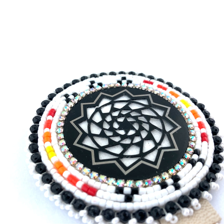 Black Pinecone Patchwork dentalium shells Earrings