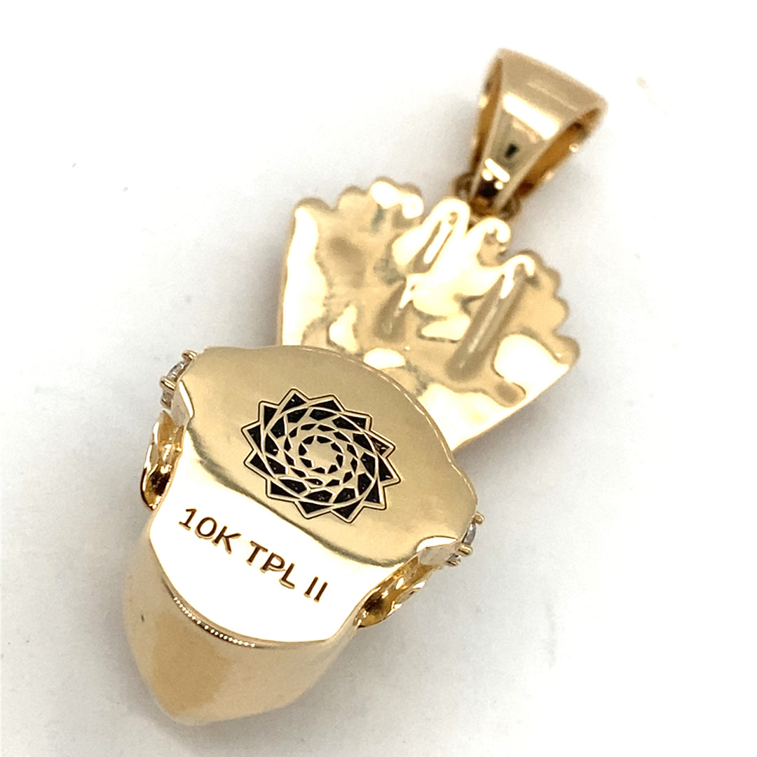 Lumbee Dancer 10k Gold Charm w/Stones