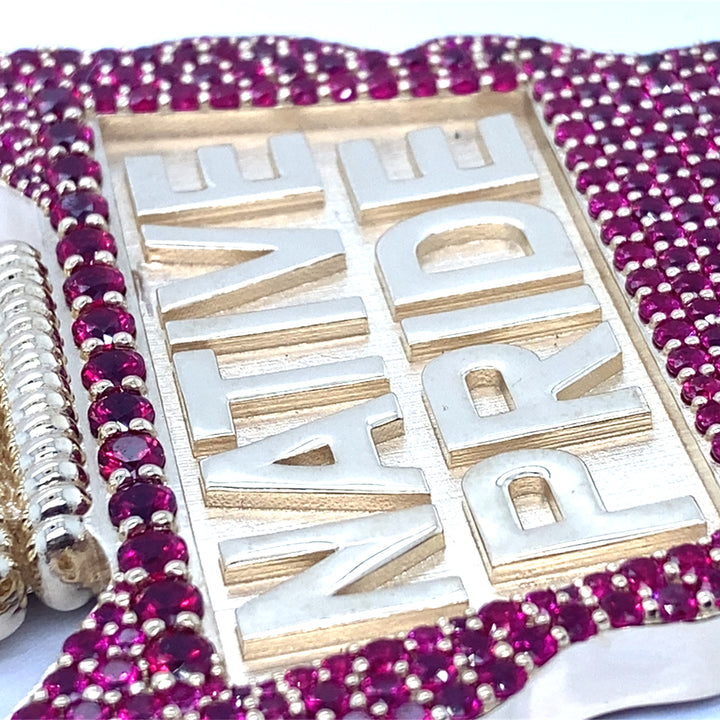 Native Pride w/Tribal stones 10k gold charm