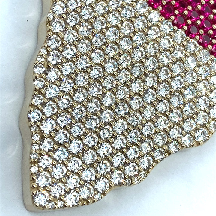 Native Pride w/Tribal stones 10k gold charm