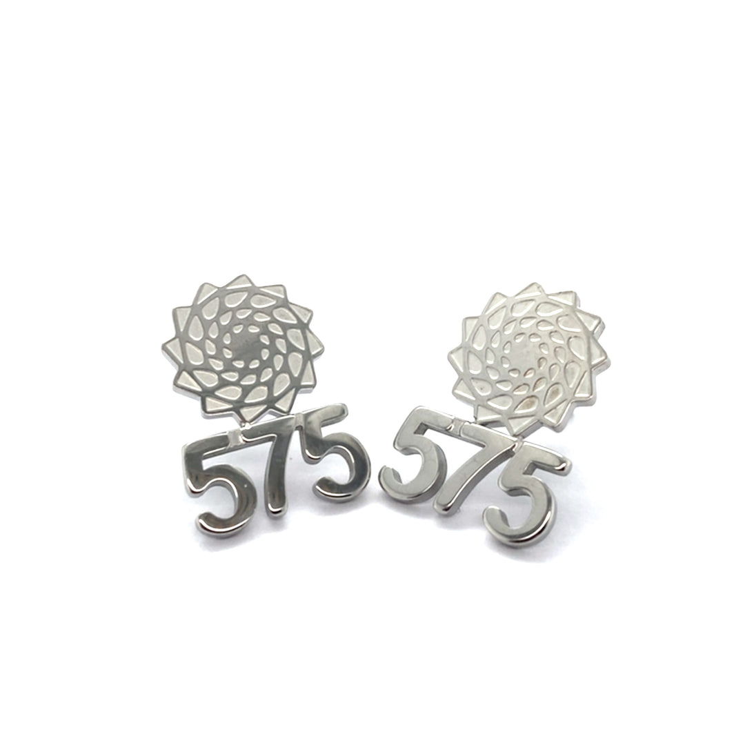 Pinecone Patchwork 14mm Studs with 575 Earrings Stainless