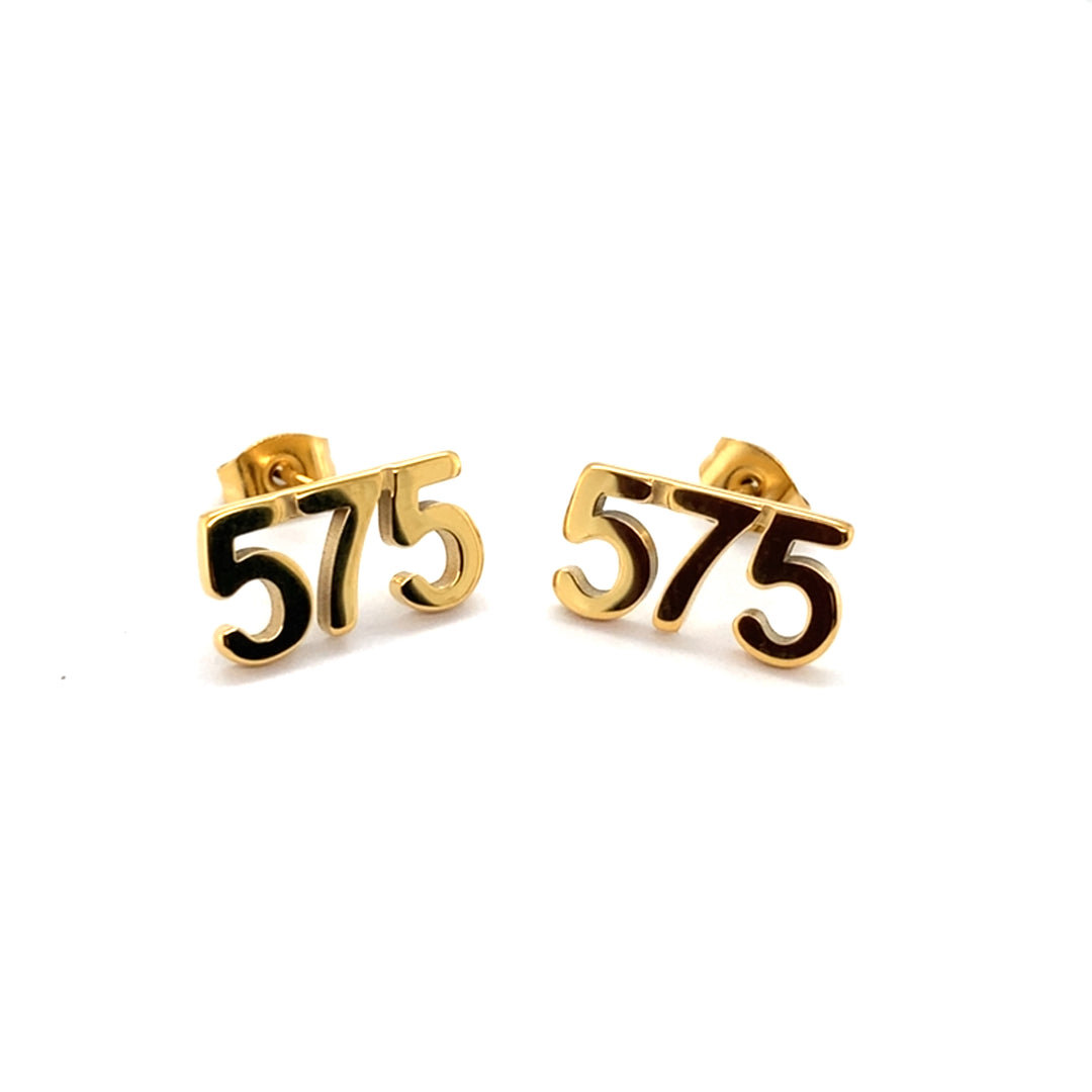 575 Studs Earrings Stainless (Gold Tone)