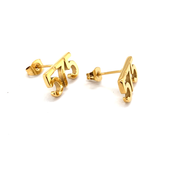 575 Studs Earrings Stainless (Gold Tone)