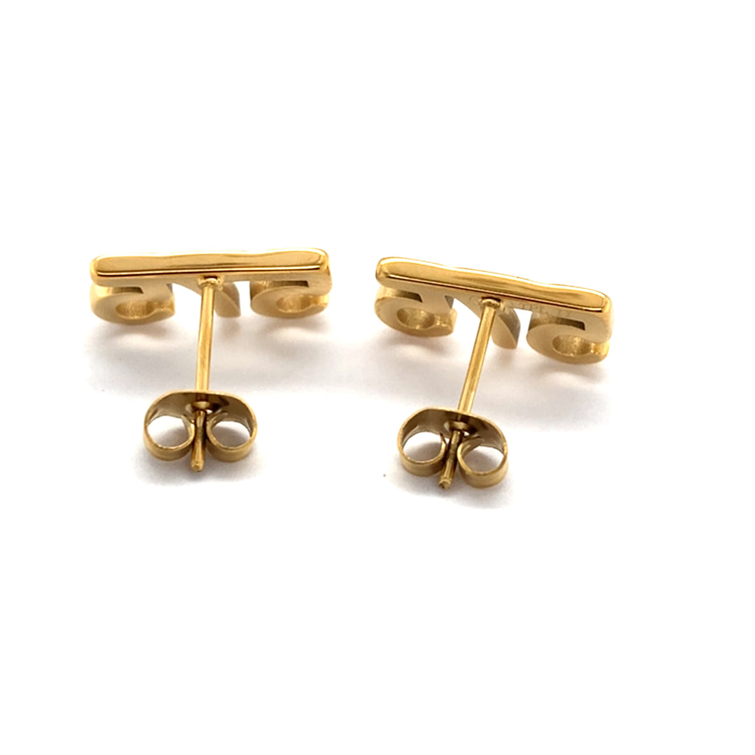 575 Studs Earrings Stainless (Gold Tone)