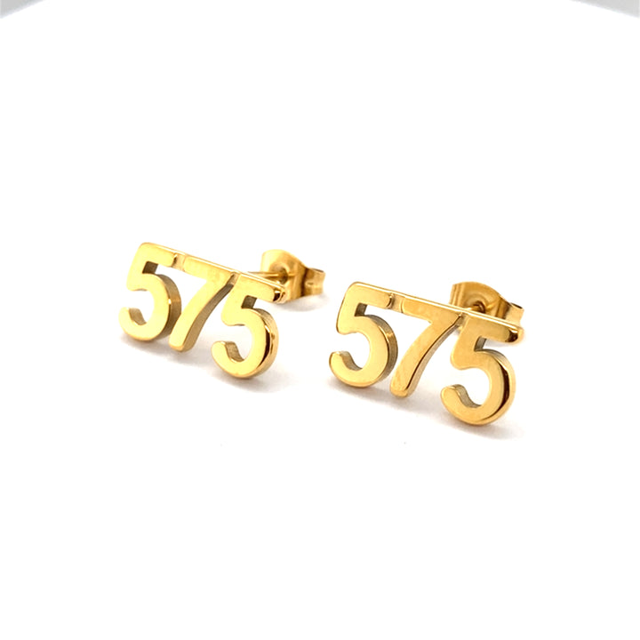 575 Studs Earrings Stainless (Gold Tone)