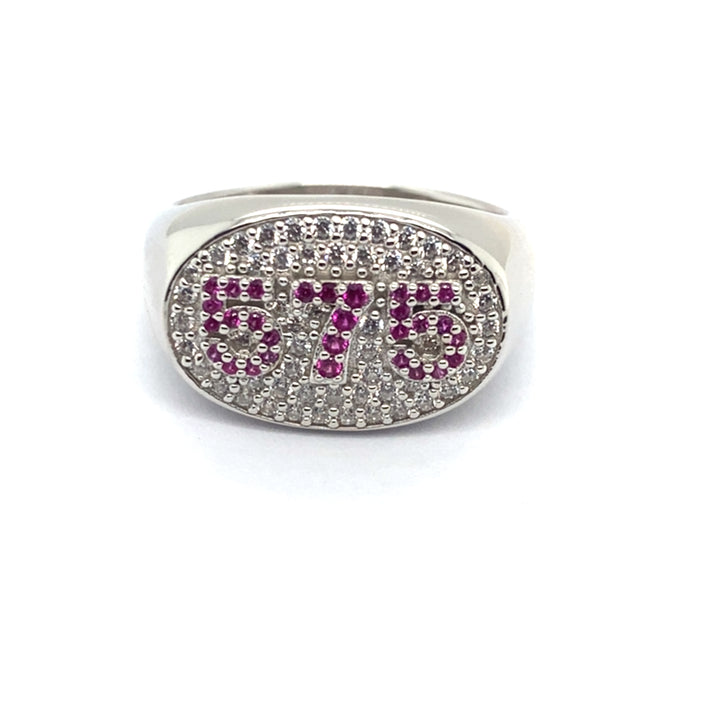 Personalized sterling silver 575 ring by TPL II featuring custom engravings and a sleek, modern design.