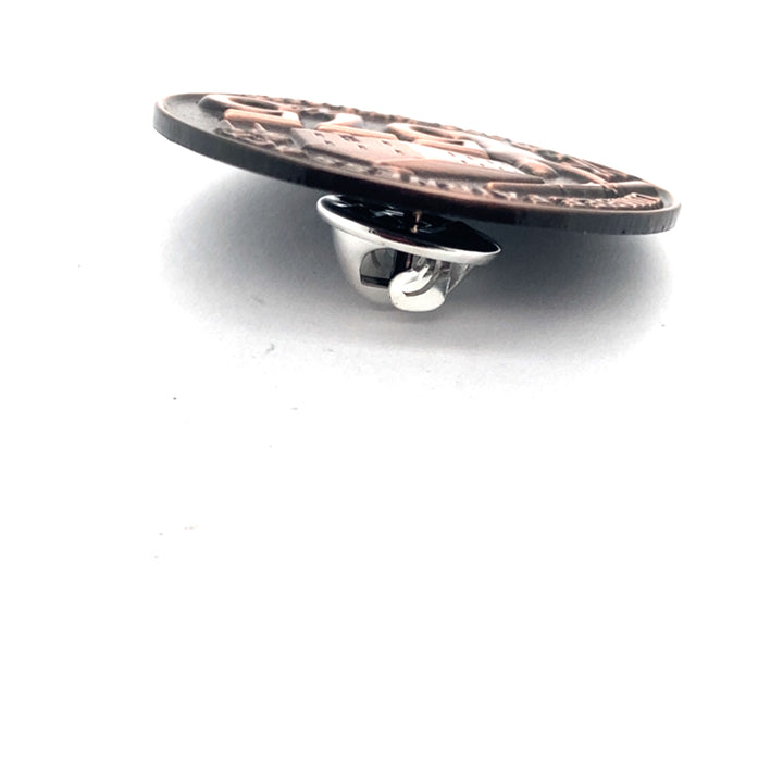 Lumbee Fairness Act lapel pin by TPL II, hat pin and tie tack featuring a detailed design on a metal accessory.