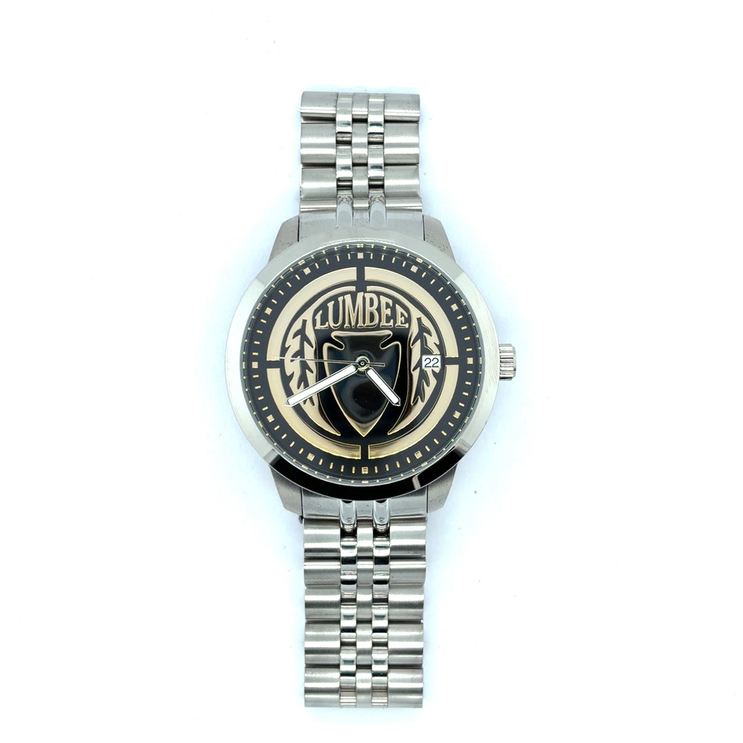 Lumbee Legacy Watch Mens - Stainless -Gold Tone Dial