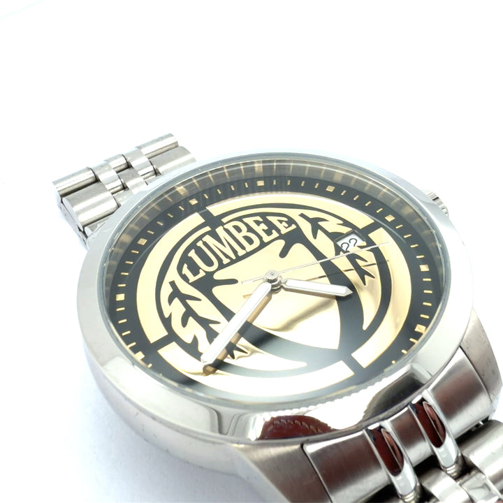 Lumbee Legacy Watch Mens - Stainless -Gold Tone Dial