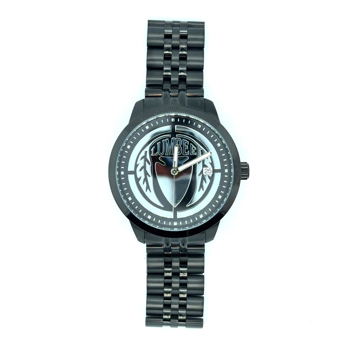 Lumbee Legacy Watch Mens - Black -Silver Tone Dial