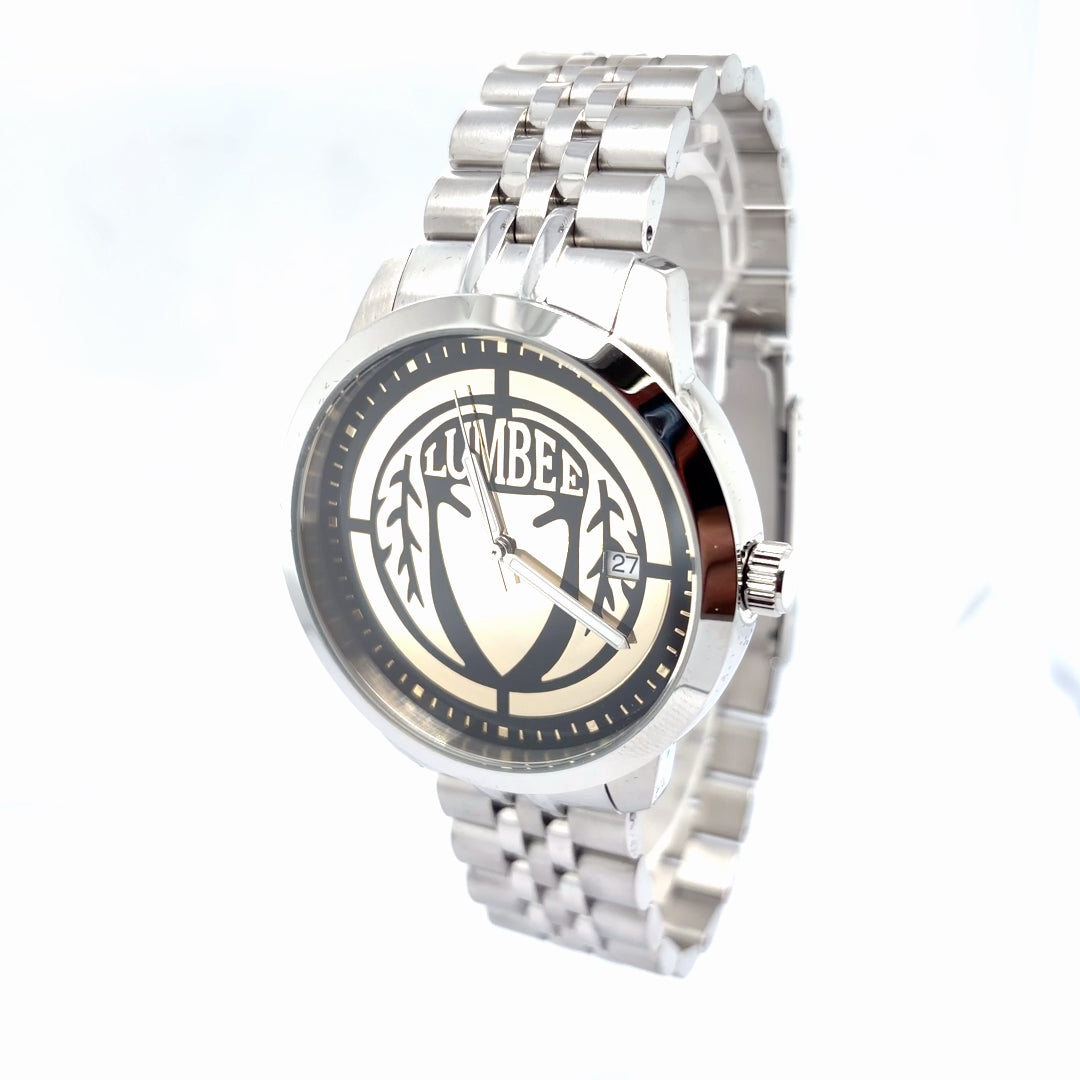 Lumbee Legacy Watch Mens - Stainless -Gold Tone Dial