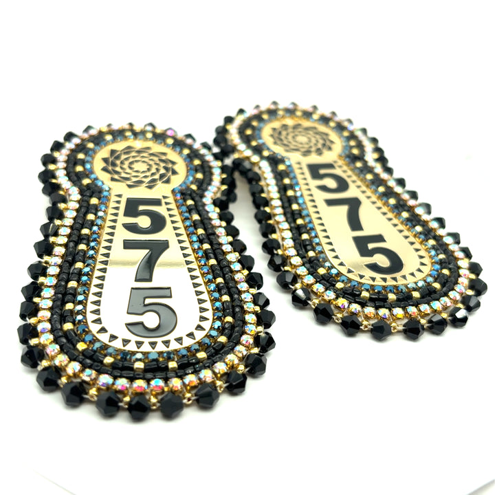 Hand Beaded Earrings Slab 575