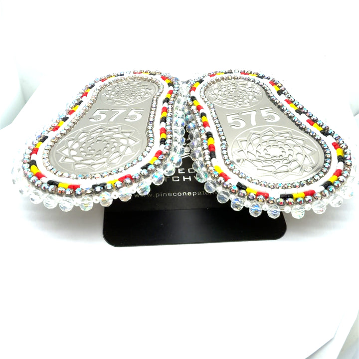 Hand Beaded Earrings Slab 575 Tribal