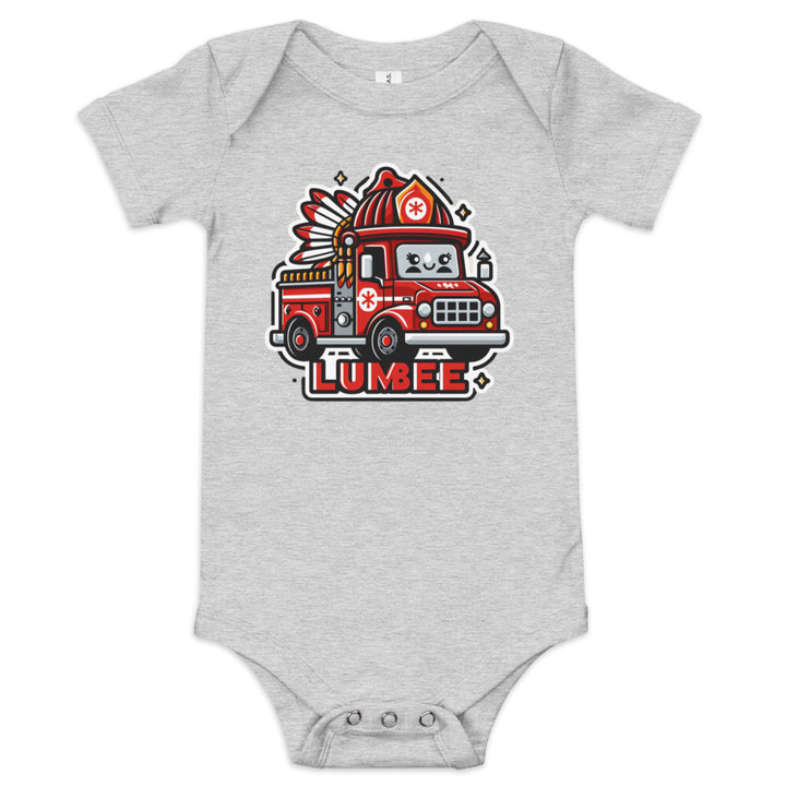 Pinecone Patchwork Fireman Baby short sleeve one piece