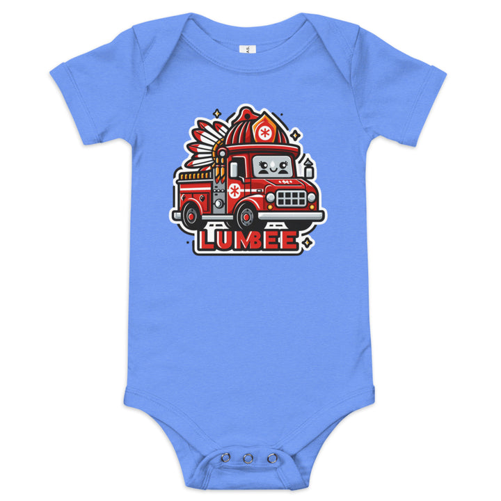 Pinecone Patchwork Fireman Baby short sleeve one piece