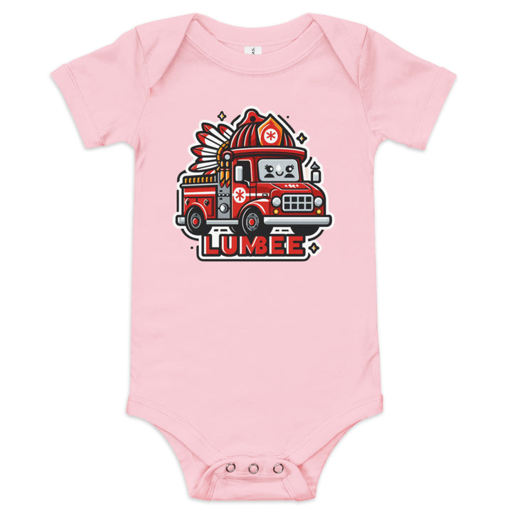 Pinecone Patchwork Fireman Baby short sleeve one piece