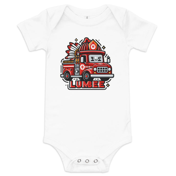 Pinecone Patchwork Fireman Baby short sleeve one piece