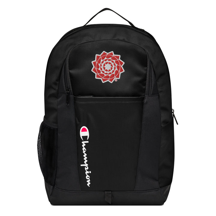 Pinecone Patchwork Champion embroidered backpack