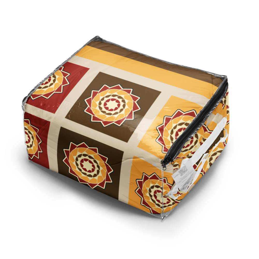 Printfull Pinecone patchwork fall colors comforter in king size, featuring a cozy, printed design for a warm bedroom decor.