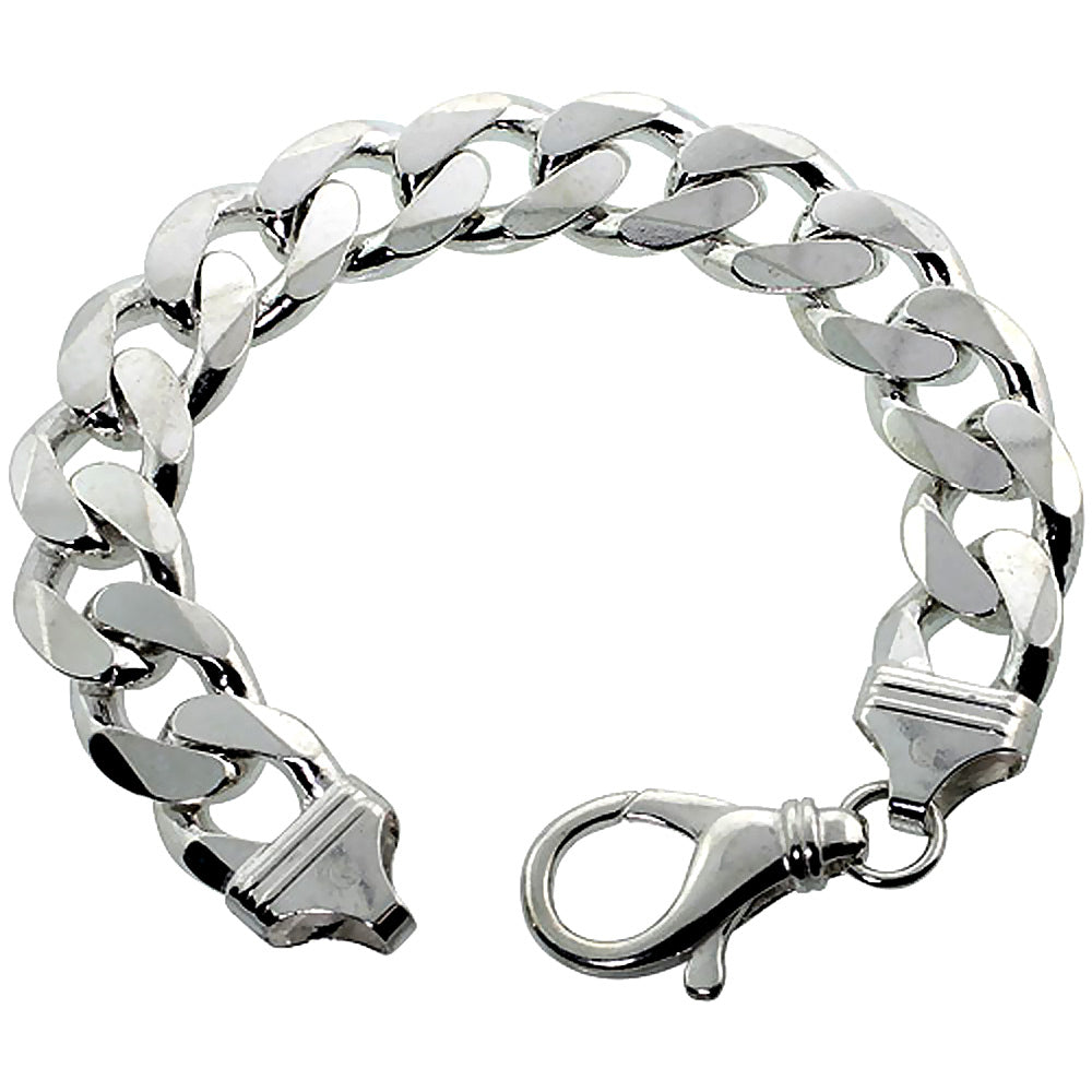 Sterling Silver Curb Cuban Link 15mm