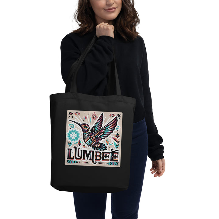 Pinecone Patchwork Humming Bird  Eco Tote Bag