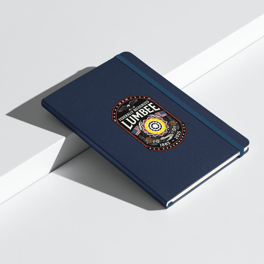 Navy hardcover Lumbee recognition notebook by Printfull with commemorative design, ideal for gifts and note-taking.