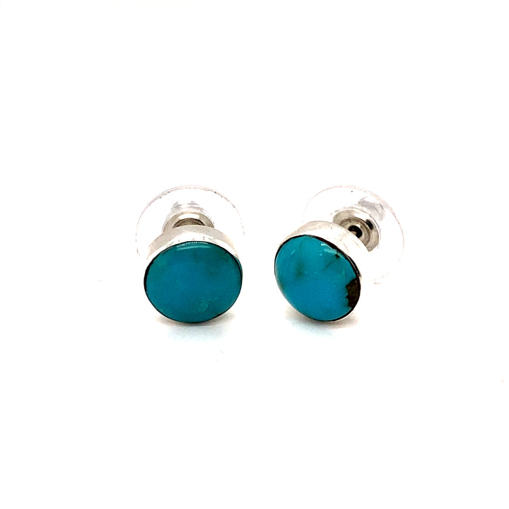 Round Turquoise Studs Earrings