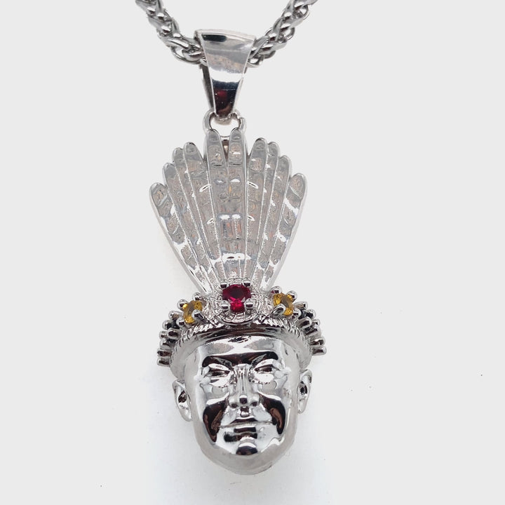 Lumbee Dancer Sterling Silver Charm w/Stones