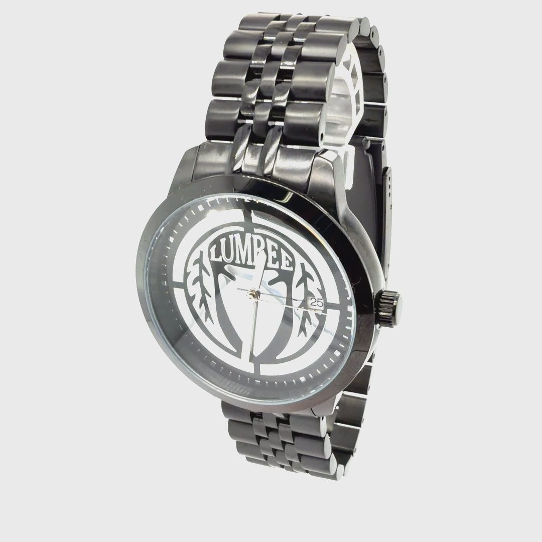 Lumbee Legacy Watch Mens - Black -Silver Tone Dial