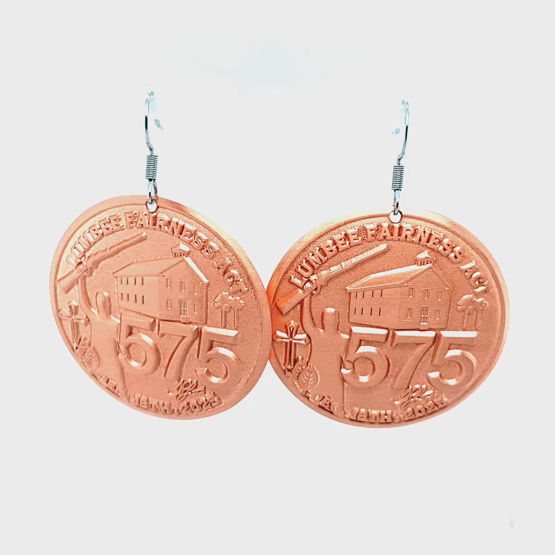 Copper 575 Lumbee Fairness Act Earrings