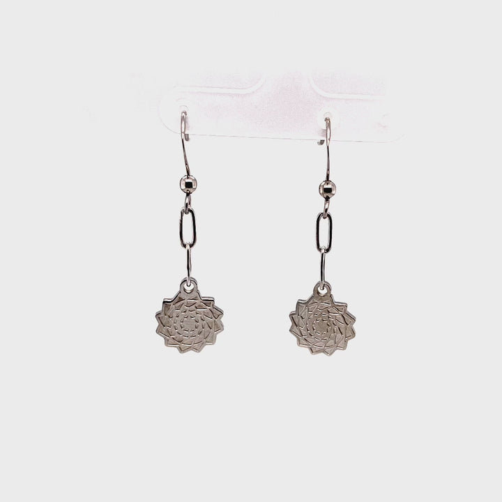 Pinecone Patchwork Small Paperclip Earrings