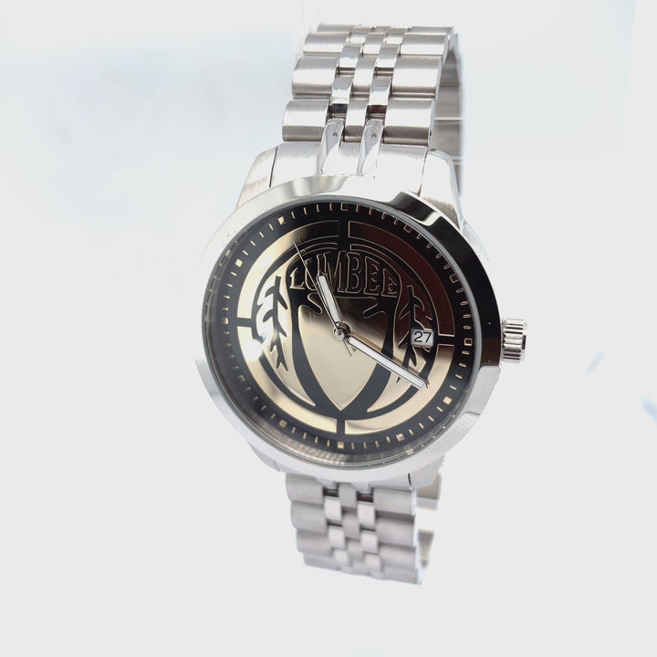 Lumbee Legacy Watch Mens - Stainless -Gold Tone Dial